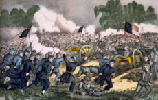 The battle of Gettysburg