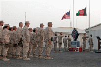 Marines Saluting U.S. Flag
